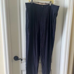 Tommy Bahama Men’s 38x32 Pleated Silk Blend Navy Pants